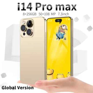 New i14 Pro Max 7.3" Android Smartphone 256GB 4G GSM Global Unlocked Cell Phone - Picture 1 of 16