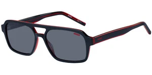 Hugo By Hugo Boss Men's Black/Red Modern Navigator Sunglasses - HG1241S-0OIT-IR - Picture 1 of 4
