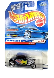 Vintage Hot Wheels 1998 First Edition '32 Ford #636 Mattel 18587 Black Flames - Picture 1 of 11