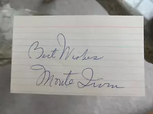 🔥🔥Vintage Rare Baseball Legend Monte Irvin signed autographed index card !🔥🔥 - Picture 1 of 1