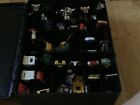 48 Car Case with 50+ vintage die cast cars. Great condition! Real riders+more