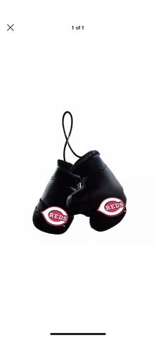 MLB Cincinnati Reds Logo 4" Mini Boxing Gloves Rearview Mirror Auto Ornament Cover