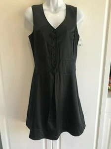 NEU Richard Chai Kleid Größe 7 schwarz glänzend 30" Taille 36" lang - Bild 1 von 6