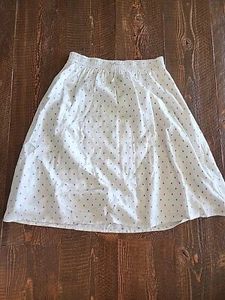 Gap Kids Xxl Pull-on Skirt White Confetti Polka Dots Cottage Core Basic Lined... - Picture 1 of 5