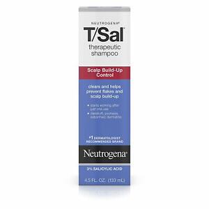Neutrogena T/Sal Tsal Therapeutic Shampoo 3% Salicylic Acid 4.5oz 133mL NEW