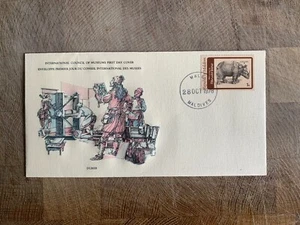 MALDIVES 1978 FDC ICM ART RHINOCEROS RHINO BY ALBRECHT DURER - Picture 1 of 1