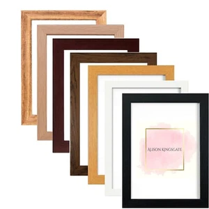 Thin Wooden Effect Picture Poster Frame Various Room Gallery Wall Mounted Décor - Picture 1 of 1