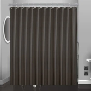 Taupe Plastic Shower Curtain Or Liner 72x72 Inch Lightweight Brown Plastic Ba... - Picture 1 of 7