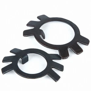 M10-M60 Sicherungsbleche Scheiben DIN70952 Für Nutmuttern Schwarz Verzinkt - Picture 1 of 12