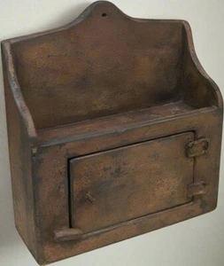 Primitive Handcrafted Distressed Aged Wood Thermostat Cabinet - Picture 1 of 3