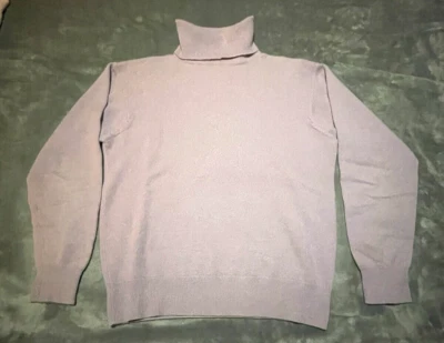 Suéter Country Shop para mujer 100 % cachemir cuello alto púrpura claro talla mediana Foto 1 de 4