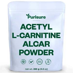 Polvo de acetil L-carnitina Purisure 250 g suplemento de aminoácidos ALCAR 500 porciones - Imagen 1 de 12