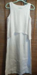 VESTIDO DE LINO BLANCO PURO JJILL XS PARA MUJER - Imagen 1 de 6