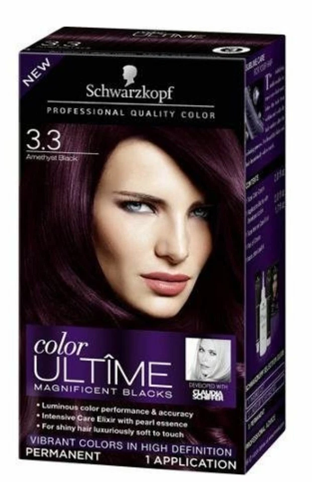 Kit de coloración de cabello Schwarzkopf Color Ultime Magnificent Blacks 3.3 negro amatista Foto 1 de 1