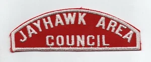 Jayhawk Area Council RWS (Cut-Edged), Red & White Strip, Mint! - Picture 1 of 1