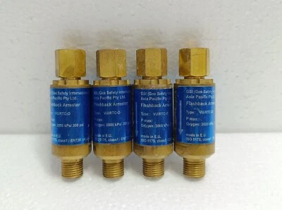 Lot of 4 Gsi Gas Safety VU/RTC-0 Flashback Arrestor P Max 2000 Kpa / 300 PSI - Image 1 of 4