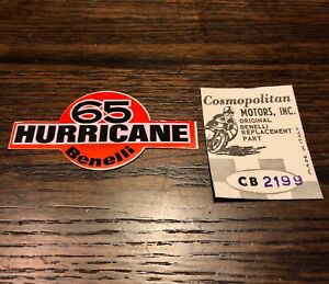 STICKER / DECAL FOR BENELLI HURRICANE 65cc - NEW OLD STOCK ORIGINAL!