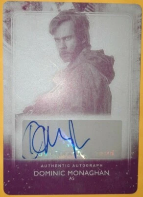 🔥1/1💥2020 STAR WARS RISE SKYWALKER DOMINIC MONAGHAN as KIN RED PLATE AUTOGRAPH - Image 1 of 2