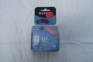 Sony Blank Mini Disc 80Min MD Recordable Sealed Colored 5-Pack #260 - Picture 1 of 4