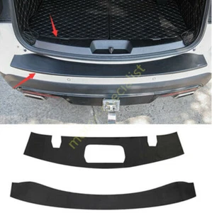 2Pcs Leather Rear Bumper Guard Sill Scuff Plate Trim For Ford Explorer 2011-2019 - Picture 1 of 3