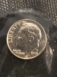 1996-W Roosevelt Dimes. Mint State. Individually Wrapped. (RK-214) - Picture 1 of 4