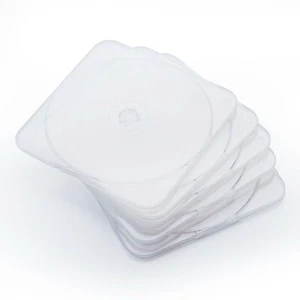 25 Clear Transparent CD DVD Disc Square Clam shell PP Poly Plastic Storage Case - Picture 1 of 2