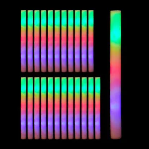 10PCS Leuchtstäbe Blinkstab LED Partystäbe Glow Sticks 3 Modi 46,5 cm Leuchtstab - Bild 1 von 8