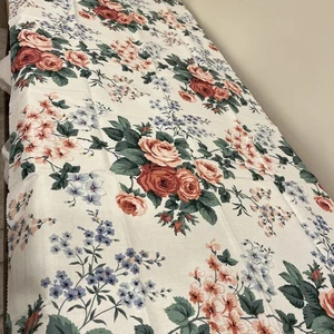 Vintage Waverly Schumacher Pfirsich Blumen Stoff First Lady, Rosen 1,5 Y x 26" - Bild 1 von 8