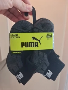 Pack 6 Sock Puma Boys Training Small 8.5 - Picture 1 of 5