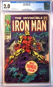 1968 Iron Man 1 CGC 2.0 1st Solo Iron Man. Origin of Iron-Man Retold. RARE! - Picture 1 of 2