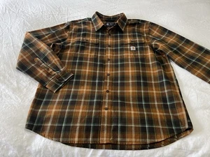 Carhartt | Herren XL | Heavy Flannel Loose Fit Plaid Hemd Braun TW4451-M | EUC - Bild 1 von 8