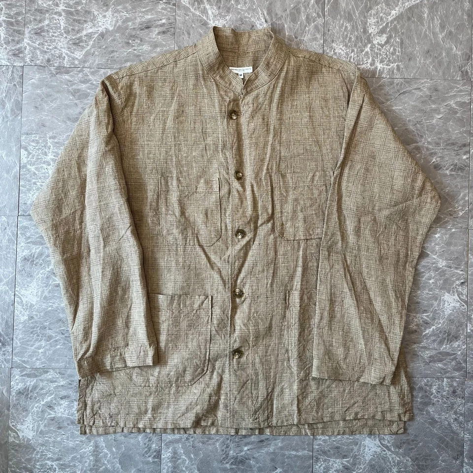 Engineered Garments 24Ss Dayton Shirt Beige Linen Glen Plaid - Image 1 of 4