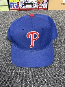 Vintage Sports Specialties Philadelphia Phillies Blue Plain Logo Snapback Hat - Picture 1 of 3