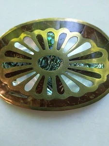 Hebilla de cinturón Dukes Of Hazzard Bo Duke rara México de colección con incrustaciones de concha de abulón - Imagen 1 de 6