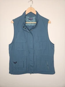 Travelsmith Weste Damen L blau Full Zip Utility Taschen Outdoor sportlich Gorpcore  - Bild 1 von 16