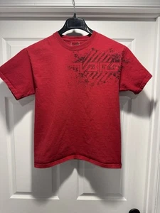 Vans Off the Wall Shirt Mens Medium Red Skater Skateboard Doren Rubber Company - Imagen 1 de 3