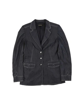 Ladies Escada Classic Denim Blazer Jacket Size L - Imagem 1 de 4