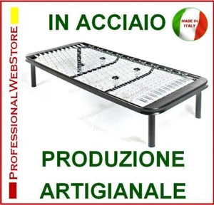 RETE LETTO SINGOLO RETI 1 UNA PIAZZA ORTOPEDICA A MOLLE 80x190 telaio acciaio - Foto 1 di 1