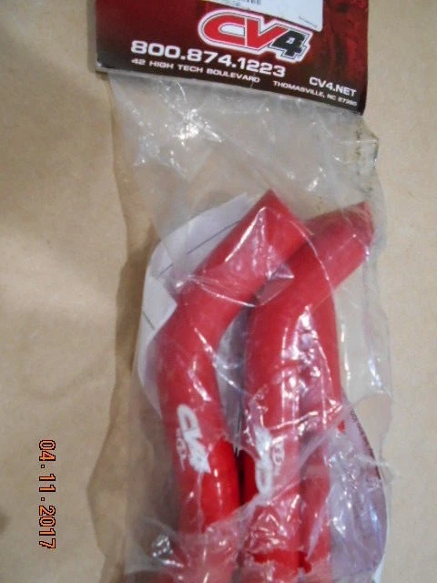 CV4 RADIATOR HOSE KIT 2006 KAWASAKI KXF 250 KXF250 RADIATOR HOSES RED SILICONE J - Image 1 of 4