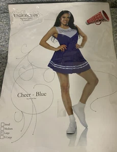 ⚡️Underwraps Cheerleader Cheer Adult Costume (Blue) Large - Picture 1 of 3
