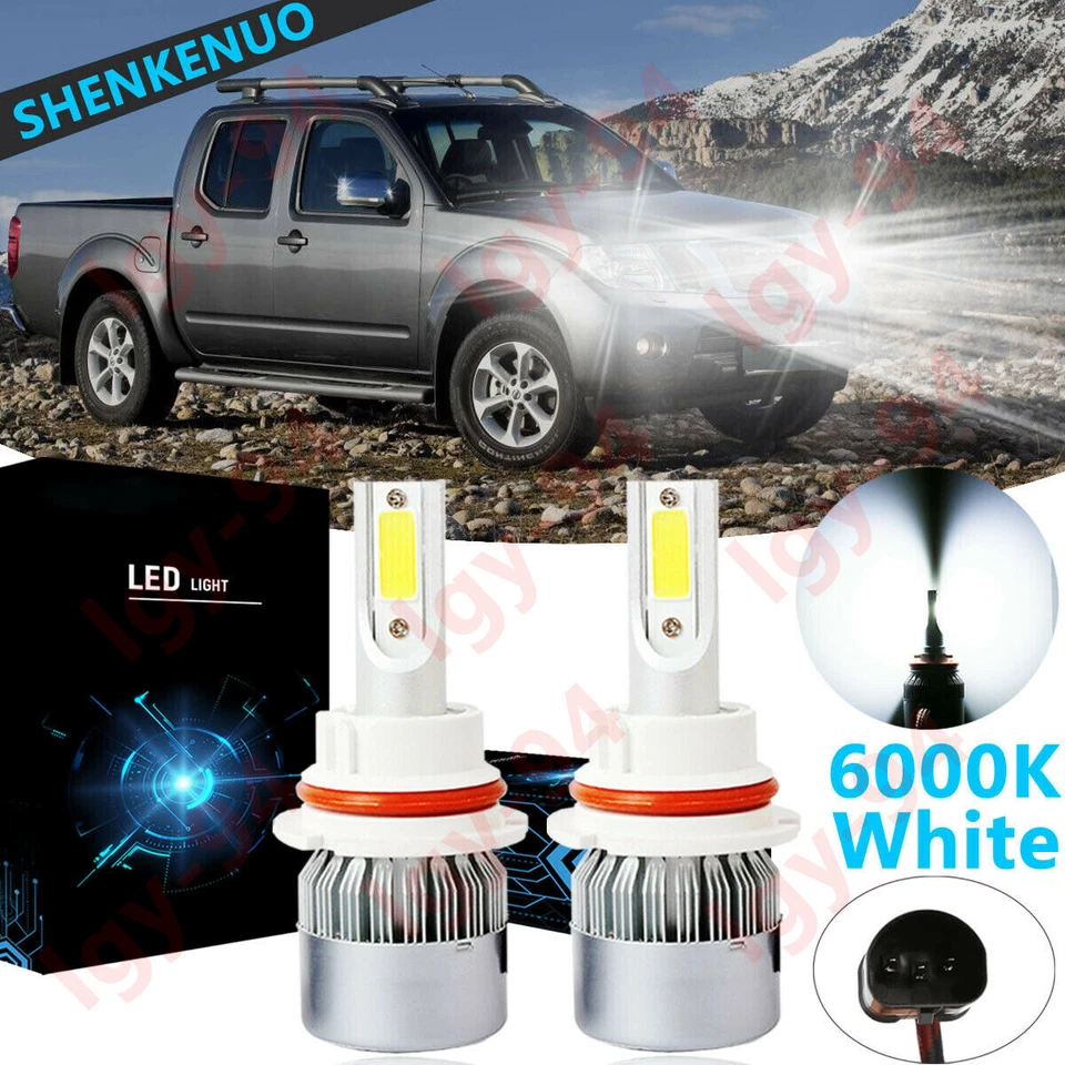 Para Nissan Frontier 2005-2018 - 2 piezas 9007 HB5 LED Faro Bombilla haz alto-bajo C6 Foto 1 de 4