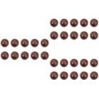 30 Pcs Clothing Buttons Single Hole Flatback Wood Beads Coat Semicircle