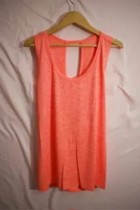 Womans Orange Lightweight Breathable Workout Tank Top Size XL - Picture 1 of 3