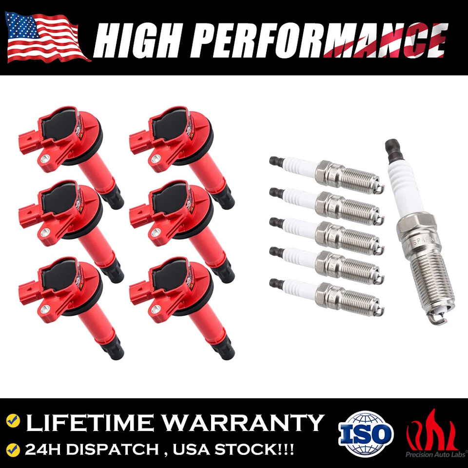 6x Bobina de encendido + bujía para Ford Explorer F150 Lincoln MKT Mazda 3,5 L 3,7 L Foto 1 de 4