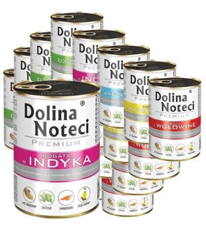 8x800g Dolina Noteci Nassfutter Hund Hundefutter Dosen versch. Sorten