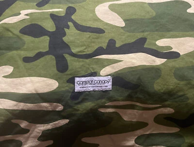 Funda Asiento Coche Toldo Verde Camuflaje NIÑO Seguridad 100% Algodón Minky Suavemente Usada Foto 1 de 4