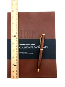 Merriam-Webster's Collegiate Dictionary 11th Edition Leather Hardcover Brown - Picture 1 of 11