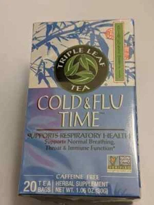 Té de triple hoja té tiempo para el resfriado y la gripe 20 bolsas x 1 caja - Imagen 1 de 1