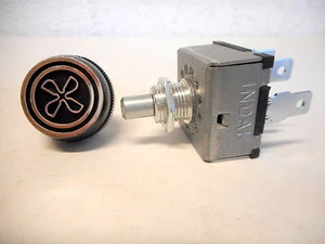 INTERRUPTOR SOPLADOR GIRATORIO A/C 3 VELOCIDADES TIPO UNIVERSAL CON PERILLA 'VENTILADOR' INDAK, HECHO EN EE. UU. - Imagen 1 de 6