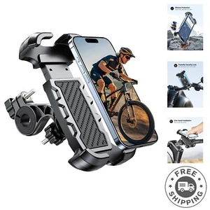 Dual Compatibility Phone Holder for Motorcycle & Bicycle - Secure & Stable Mount - Picture 1 of 9